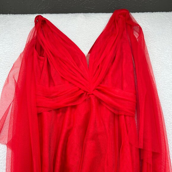 Angelika Jozefczyk/Wolf & Badger red tulle dress 10 - Picture 3 of 10